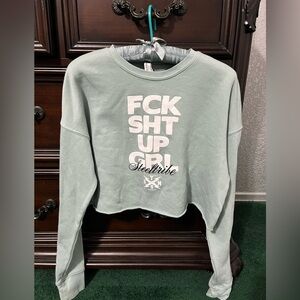 Bella Canvas Mint Cropped Sweatshirt NWOT